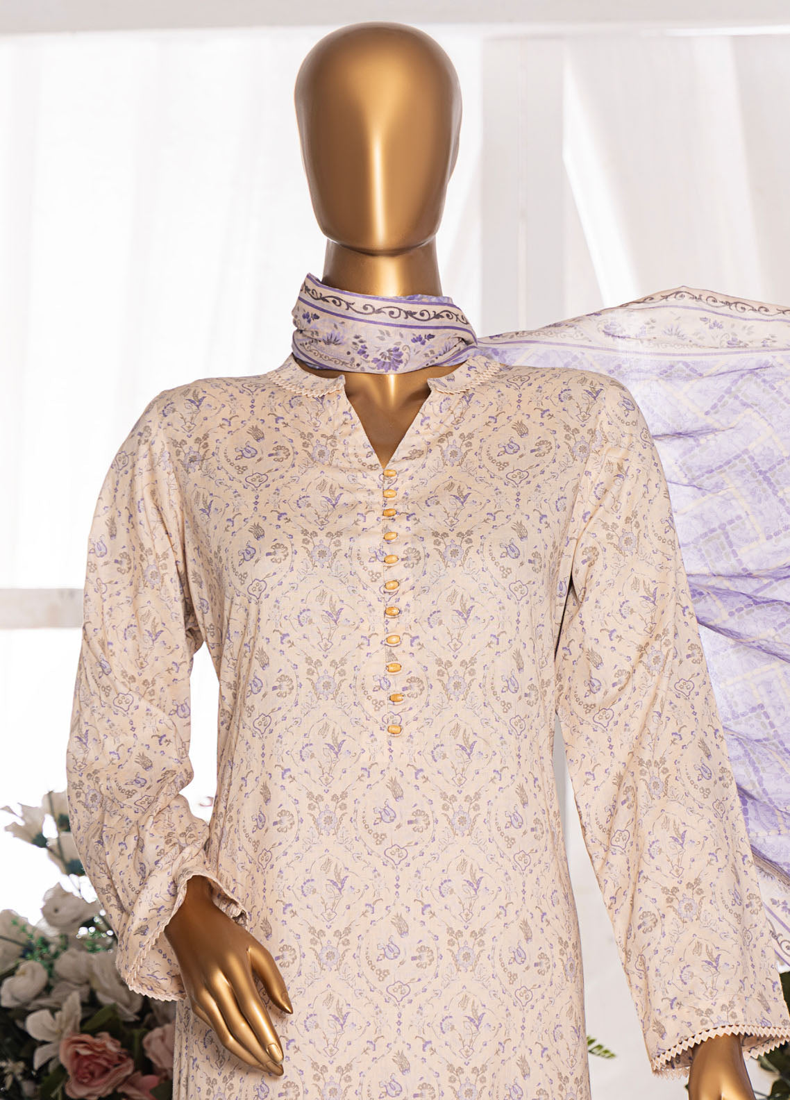 HZ Textiles Printed Cambric 3 Piece Unstitched Suit HZ25MD MSC-205B HZ Textiles Printed Cambric 3 Piece Unstitched Suit HZ25MD MSC-205B