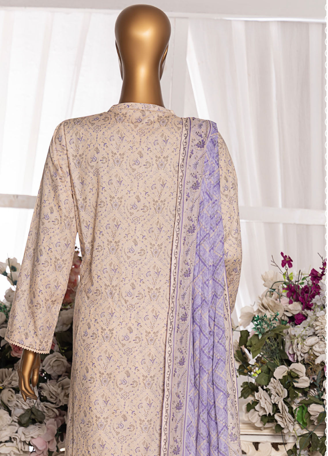 HZ Textiles Printed Cambric 3 Piece Unstitched Suit HZ25MD MSC-205B HZ Textiles Printed Cambric 3 Piece Unstitched Suit HZ25MD MSC-205B