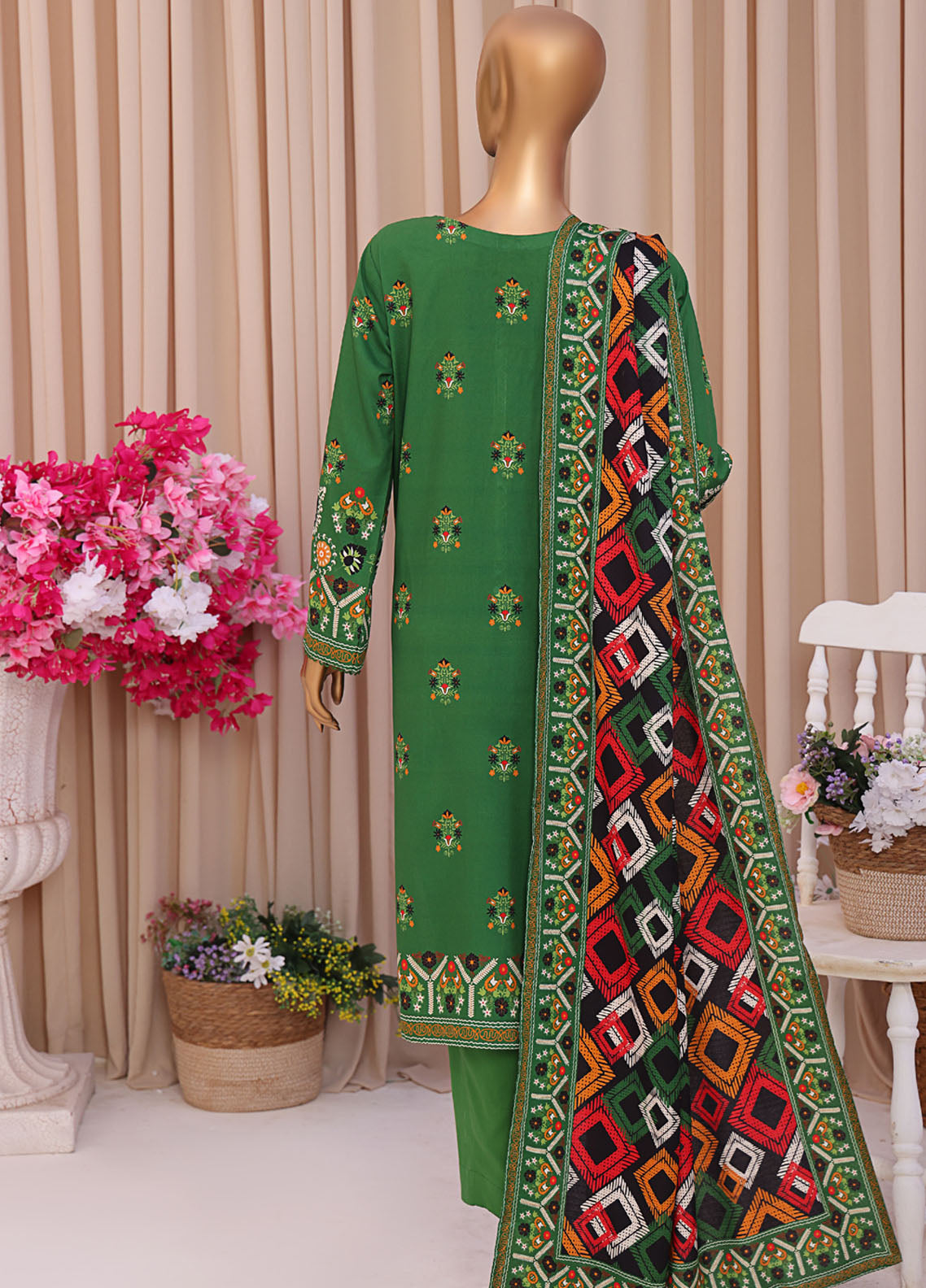 HZ Textiles Printed Linen Slub 3 Piece Unstitched Suit HZ25LSS LSD-301 HZ Textiles Printed Linen Slub 3 Piece Unstitched Suit HZ25LSS LSD-301