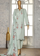 HZ Textiles Printed Linen Slub 3 Piece Unstitched Suit HZ25LSS LSD-310