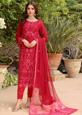 Iishq-E-Atish By Schick Luxury Embroidered Chiffon 3 Piece Semi Stitched Suit SDH24IALC D-02