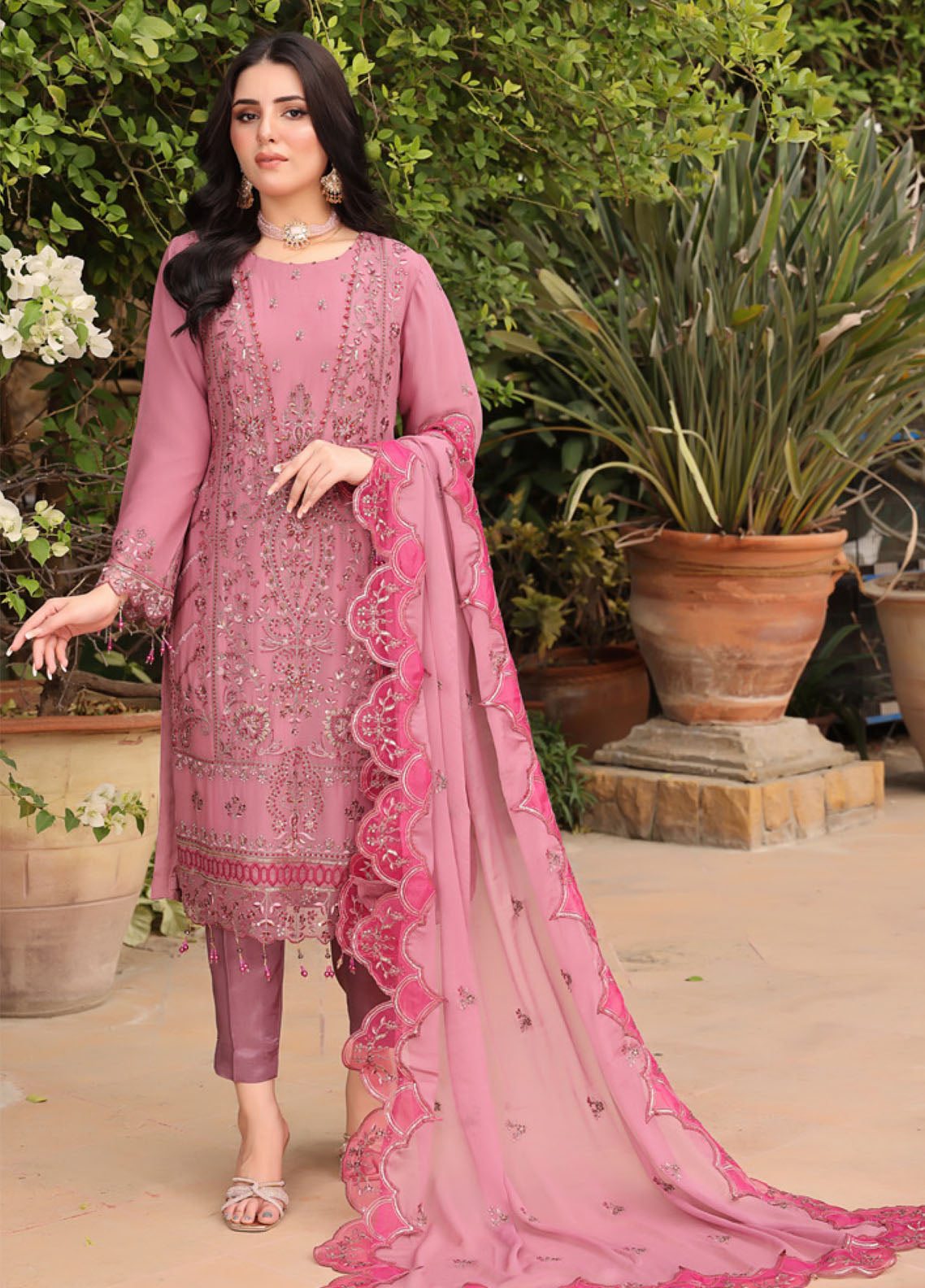 Iishq-E-Atish By Schick Luxury Embroidered Chiffon 3 Piece Semi Stitched Suit SDH24IALC D-04 Iishq-E-Atish By Schick Luxury Embroidered Chiffon 3 Piece Semi Stitched Suit SDH24IALC D-04