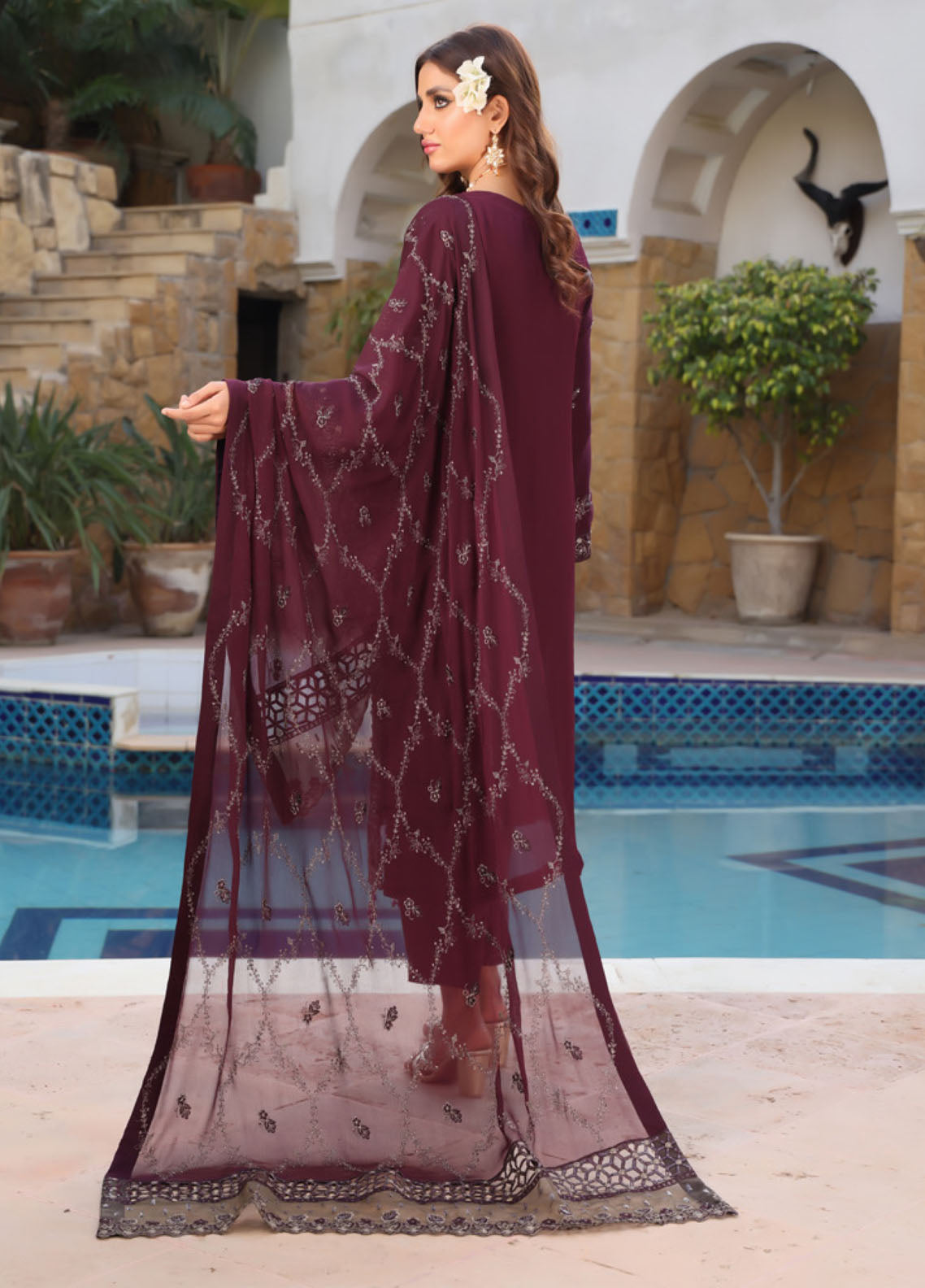 Iishq-E-Atish By Schick Luxury Embroidered Chiffon 3 Piece Semi Stitched Suit SDH24IALC D-06 Iishq-E-Atish By Schick Luxury Embroidered Chiffon 3 Piece Semi Stitched Suit SDH24IALC D-06