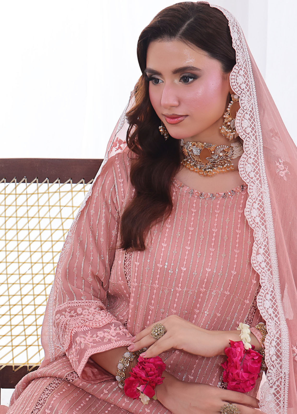 Impressions By Schick Embroidered Chiffon 3 Piece Semi Stitched Suit SDH25ILC HE-01 Impressions By Schick Embroidered Chiffon 3 Piece Semi Stitched Suit SDH25ILC HE-01