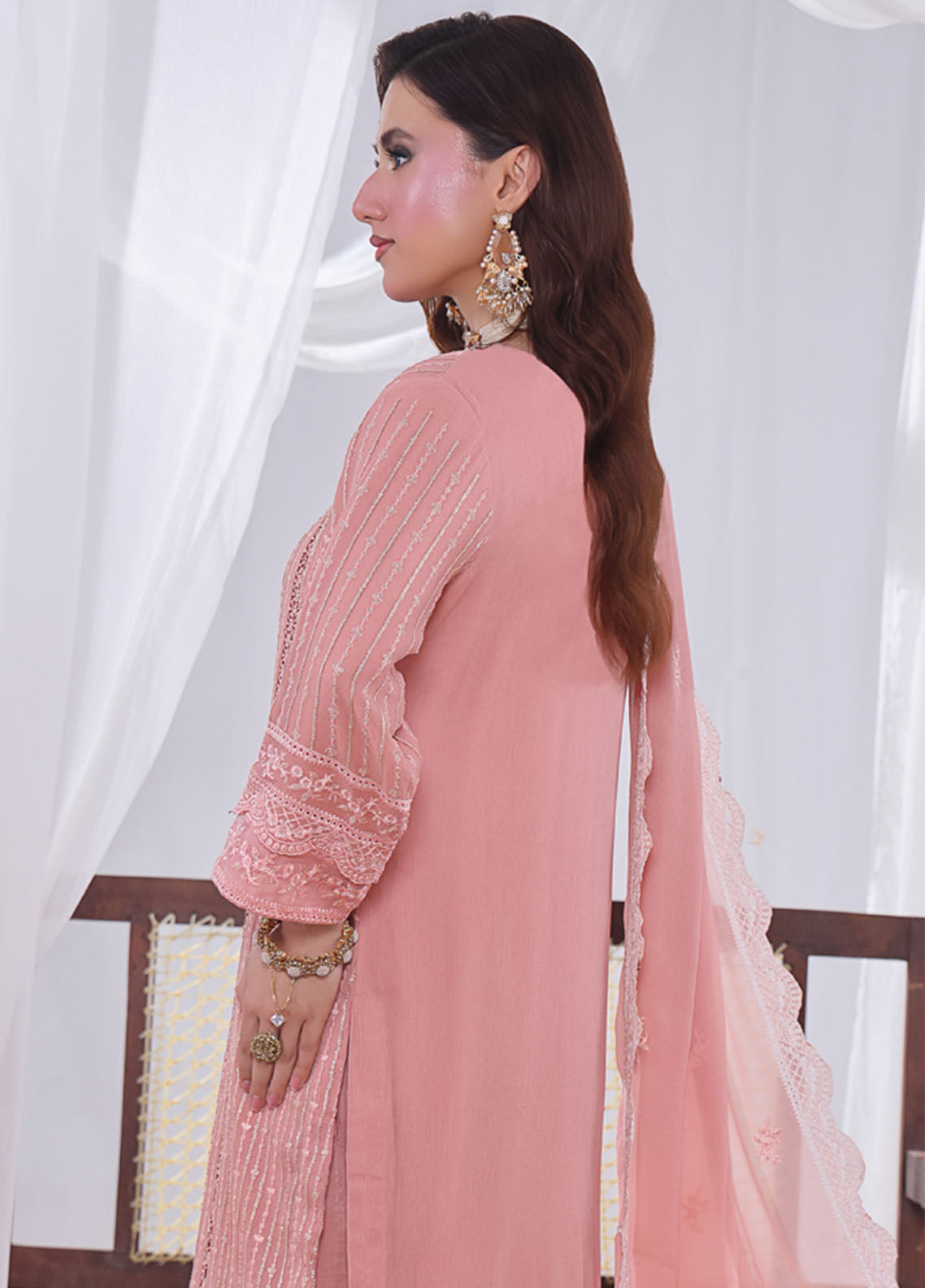 Impressions By Schick Embroidered Chiffon 3 Piece Semi Stitched Suit SDH25ILC HE-01 Impressions By Schick Embroidered Chiffon 3 Piece Semi Stitched Suit SDH25ILC HE-01