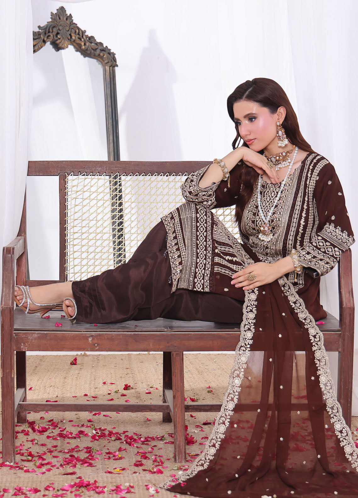 Impressions By Schick Embroidered Chiffon 3 Piece Semi Stitched Suit SDH25ILC HE-02 Impressions By Schick Embroidered Chiffon 3 Piece Semi Stitched Suit SDH25ILC HE-02