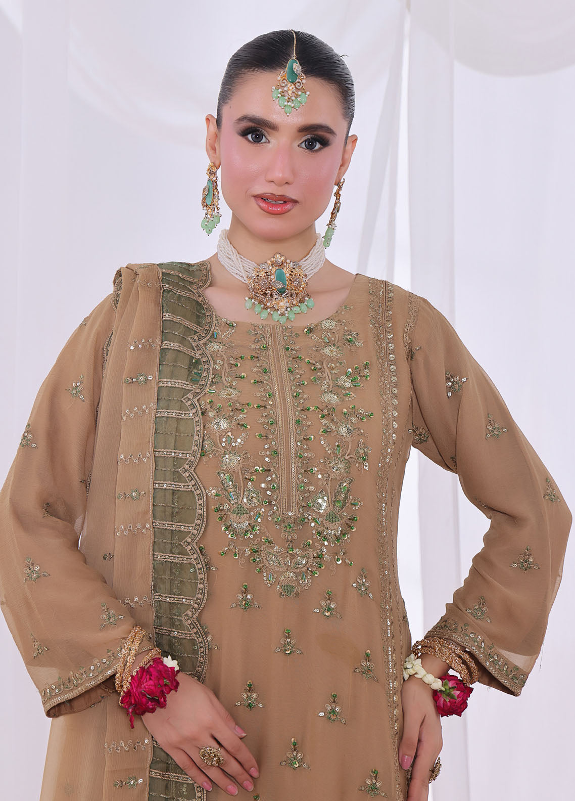 Impressions By Schick Embroidered Chiffon 3 Piece Semi Stitched Suit SDH25ILC HE-04 Impressions By Schick Embroidered Chiffon 3 Piece Semi Stitched Suit SDH25ILC HE-04