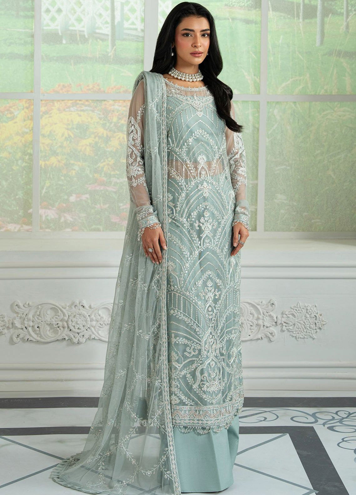 Inara By Zarif Embroidered Net 3 Piece Unstitched Suit ZF25IF ZRI-01 RUHYA Inara By Zarif Embroidered Net 3 Piece Unstitched Suit ZF25IF ZRI-01 RUHYA