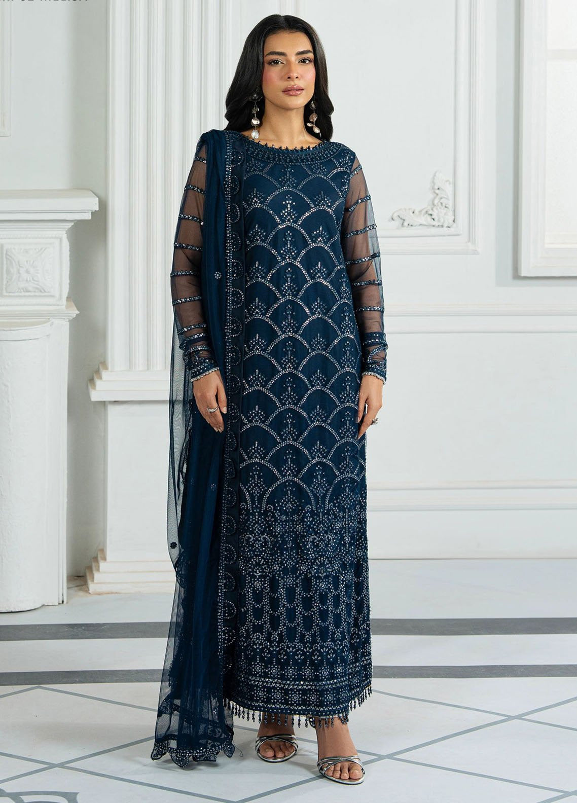 Inara By Zarif Embroidered Net 3 Piece Unstitched Suit ZF25IF ZRI-02 MELISA Inara By Zarif Embroidered Net 3 Piece Unstitched Suit ZF25IF ZRI-02 MELISA
