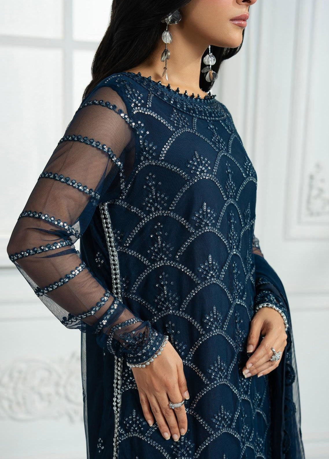 Inara By Zarif Embroidered Net 3 Piece Unstitched Suit ZF25IF ZRI-02 MELISA Inara By Zarif Embroidered Net 3 Piece Unstitched Suit ZF25IF ZRI-02 MELISA