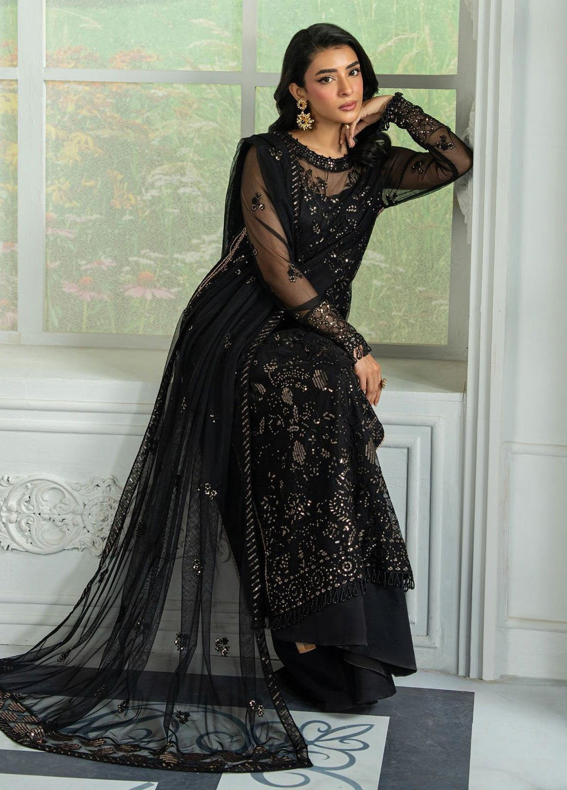 Inara By Zarif Embroidered Net 3 Piece Unstitched Suit ZF25IF ZRI-05 BEYZA Inara By Zarif Embroidered Net 3 Piece Unstitched Suit ZF25IF ZRI-05 BEYZA