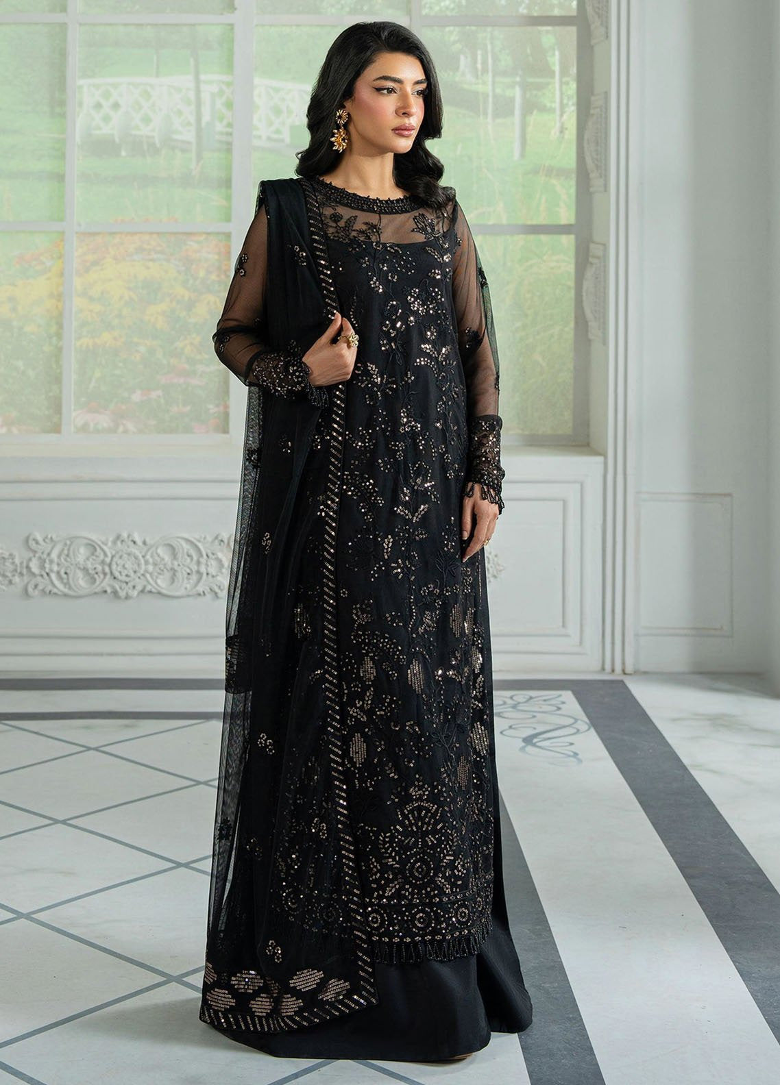 Inara By Zarif Embroidered Net 3 Piece Unstitched Suit ZF25IF ZRI-05 BEYZA Inara By Zarif Embroidered Net 3 Piece Unstitched Suit ZF25IF ZRI-05 BEYZA