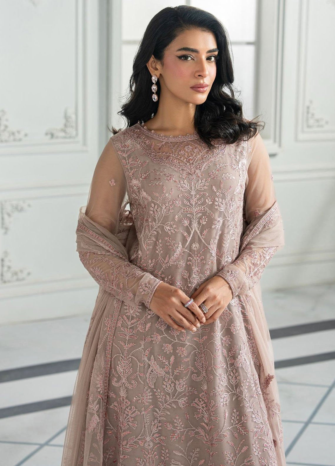 Inara By Zarif Embroidered Net 3 Piece Unstitched Suit ZF25IF ZRI-06 HAYDA Inara By Zarif Embroidered Net 3 Piece Unstitched Suit ZF25IF ZRI-06 HAYDA