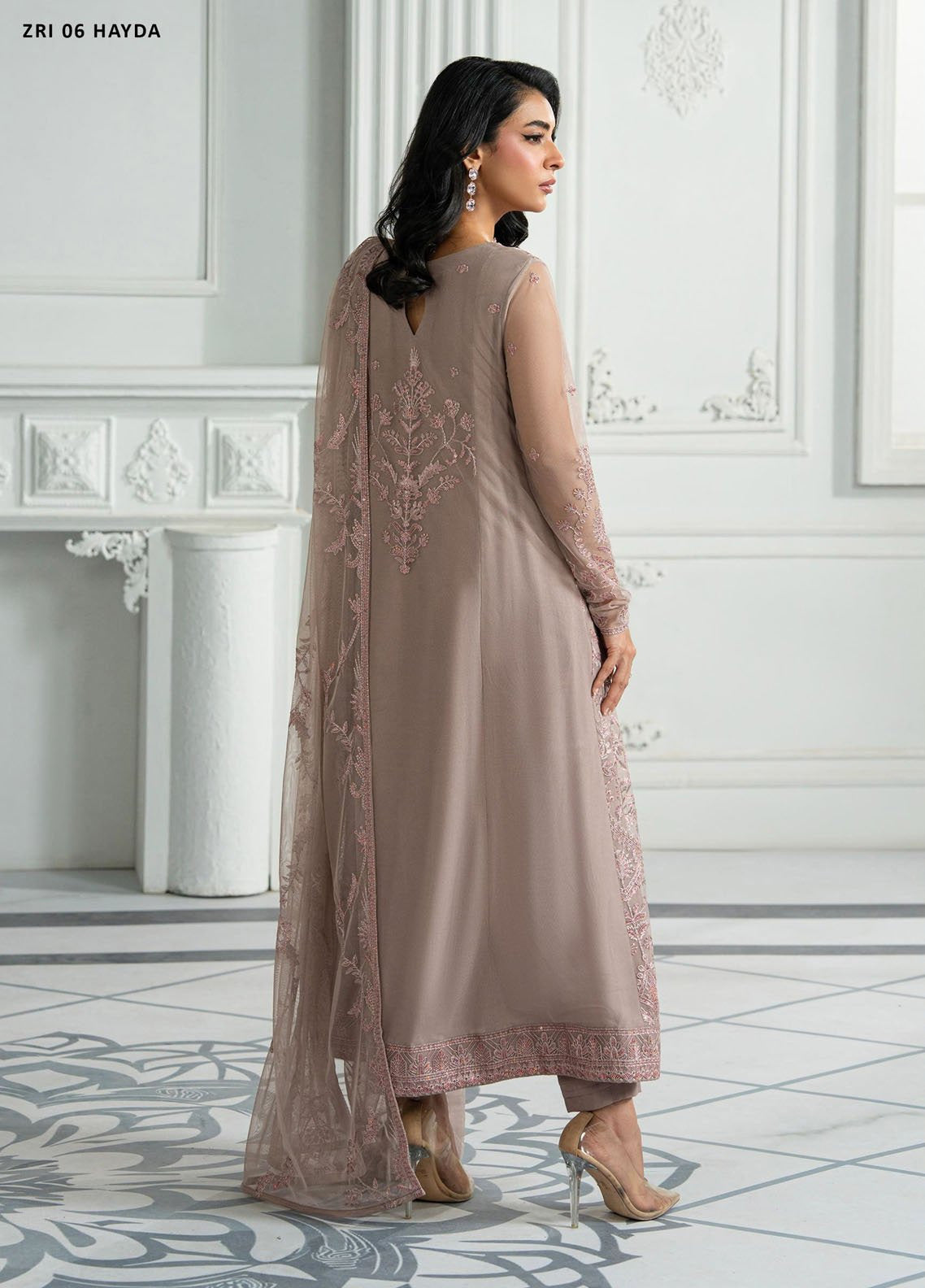 Inara By Zarif Embroidered Net 3 Piece Unstitched Suit ZF25IF ZRI-06 HAYDA Inara By Zarif Embroidered Net 3 Piece Unstitched Suit ZF25IF ZRI-06 HAYDA