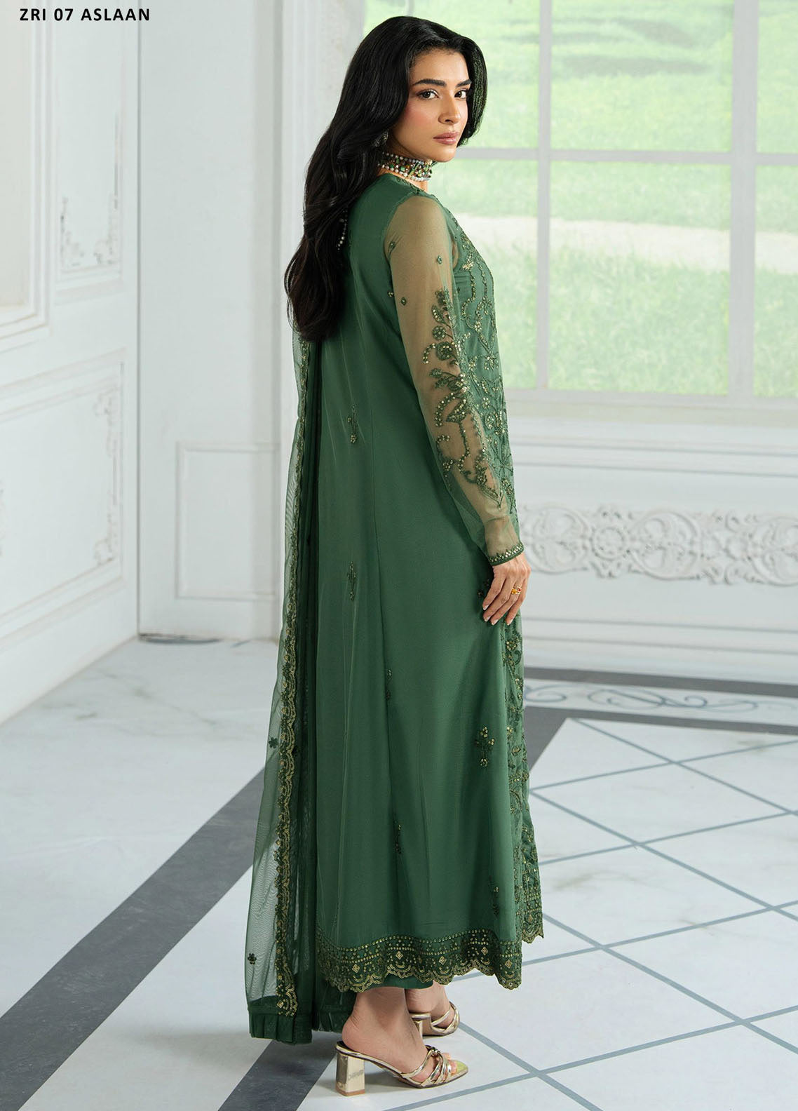 Inara By Zarif Embroidered Net 3 Piece Unstitched Suit ZF25IF ZRI-07 ASLAAN Inara By Zarif Embroidered Net 3 Piece Unstitched Suit ZF25IF ZRI-07 ASLAAN