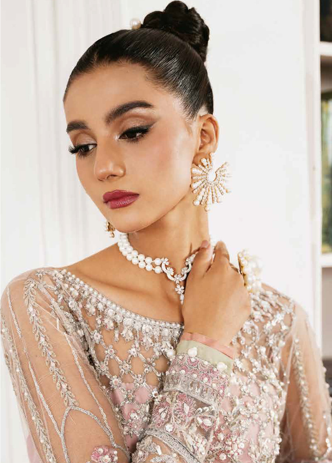 Inayat By AJR Couture Embroidered Net 3 Piece Unstitched Suit AJRC24IW D-05 ROSABELLA Inayat By AJR Couture Embroidered Net 3 Piece Unstitched Suit AJRC24IW D-05 ROSABELLA