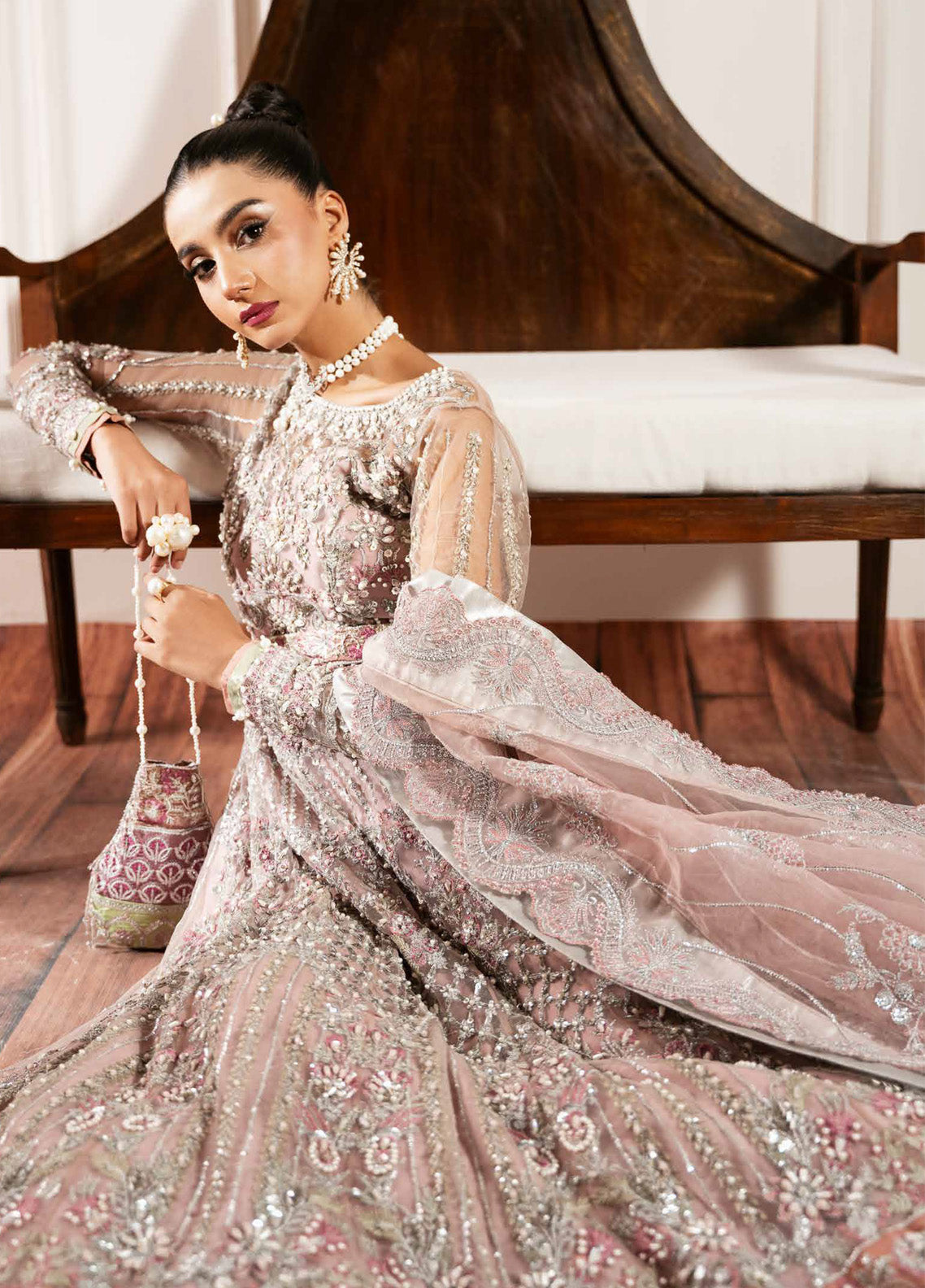 Inayat By AJR Couture Embroidered Net 3 Piece Unstitched Suit AJRC24IW D-05 ROSABELLA Inayat By AJR Couture Embroidered Net 3 Piece Unstitched Suit AJRC24IW D-05 ROSABELLA