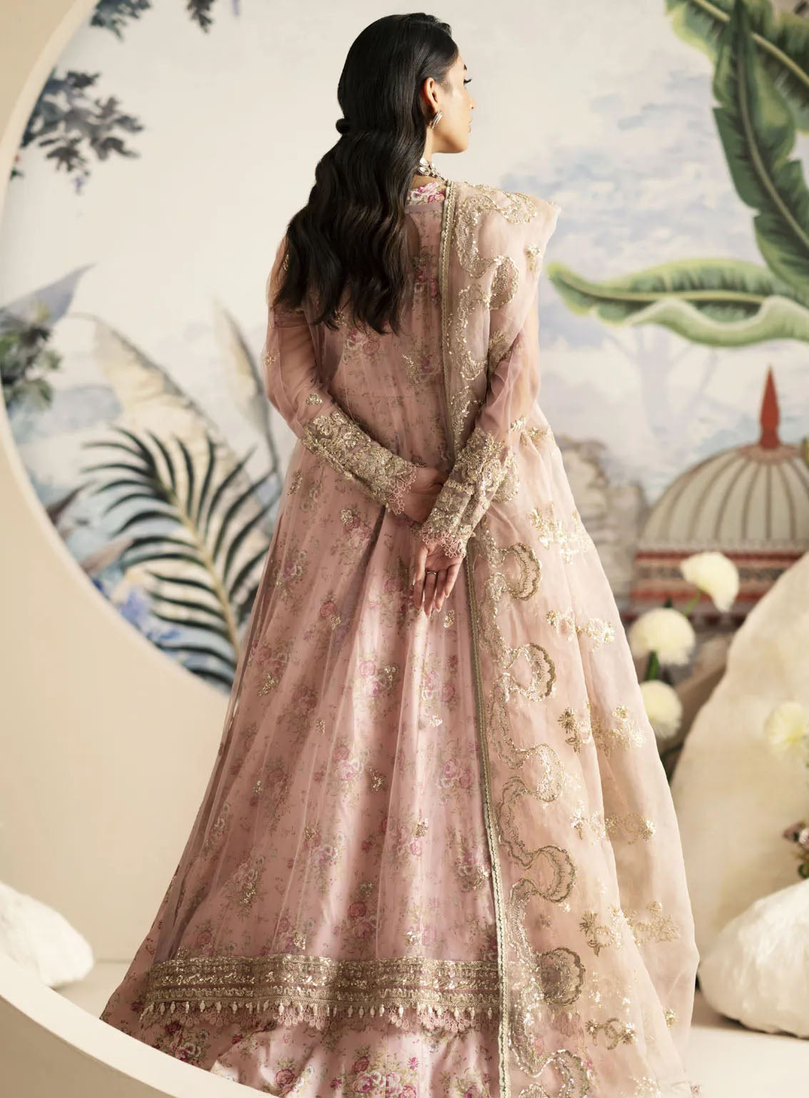 Inayat By AJR Couture Festive Formals Embroidered Net 3 Piece Unstitched Suit ARJC24I AFF-01 BEGONIA Inayat By AJR Couture Festive Formals Embroidered Net 3 Piece Unstitched Suit ARJC24I AFF-01 BEGONIA