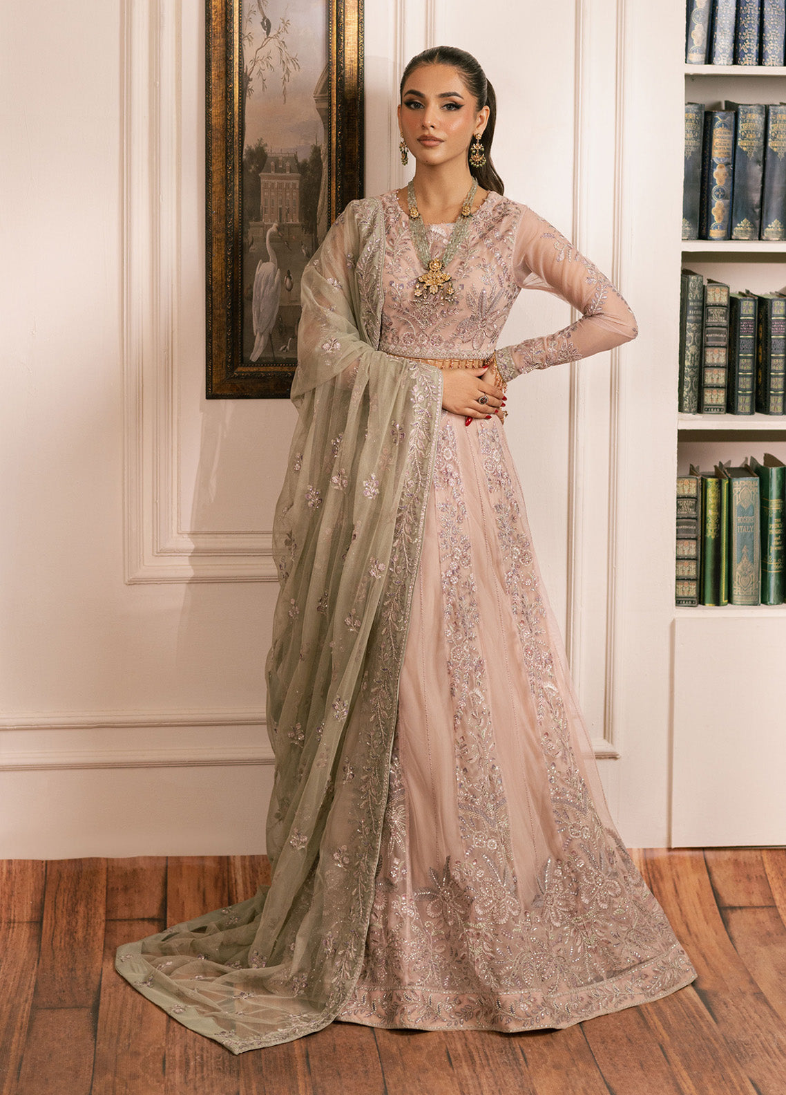 Inayat By Zarif Embroidered Net 3 Piece Unstitched Suit ZF24I ZRI-01 DIVAAN Inayat By Zarif Embroidered Net 3 Piece Unstitched Suit ZF24I ZRI-01 DIVAAN