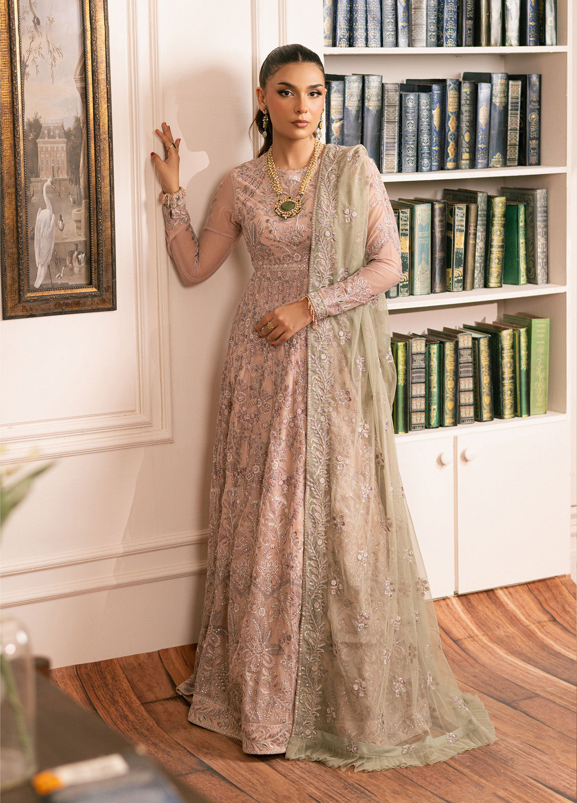 Inayat By Zarif Embroidered Net 3 Piece Unstitched Suit ZF24I ZRI-01 DIVAAN Inayat By Zarif Embroidered Net 3 Piece Unstitched Suit ZF24I ZRI-01 DIVAAN
