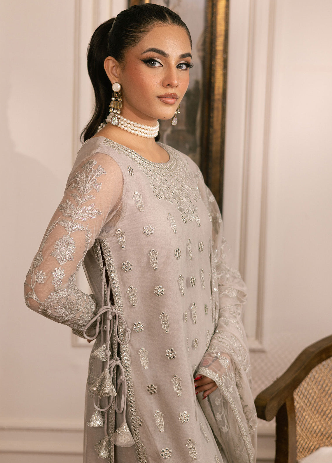 Inayat By Zarif Embroidered Net 3 Piece Unstitched Suit ZF24I ZRI-05 DHANAK Inayat By Zarif Embroidered Net 3 Piece Unstitched Suit ZF24I ZRI-05 DHANAK