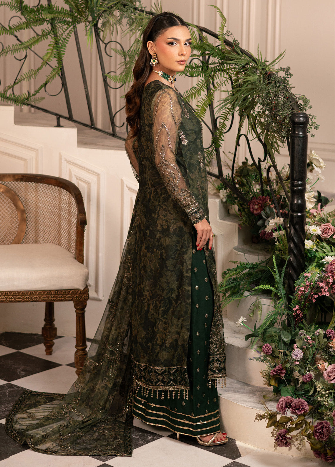 Inayat By Zarif Embroidered Net 3 Piece Unstitched Suit ZF24I ZRI-06 FITOOR Inayat By Zarif Embroidered Net 3 Piece Unstitched Suit ZF24I ZRI-06 FITOOR