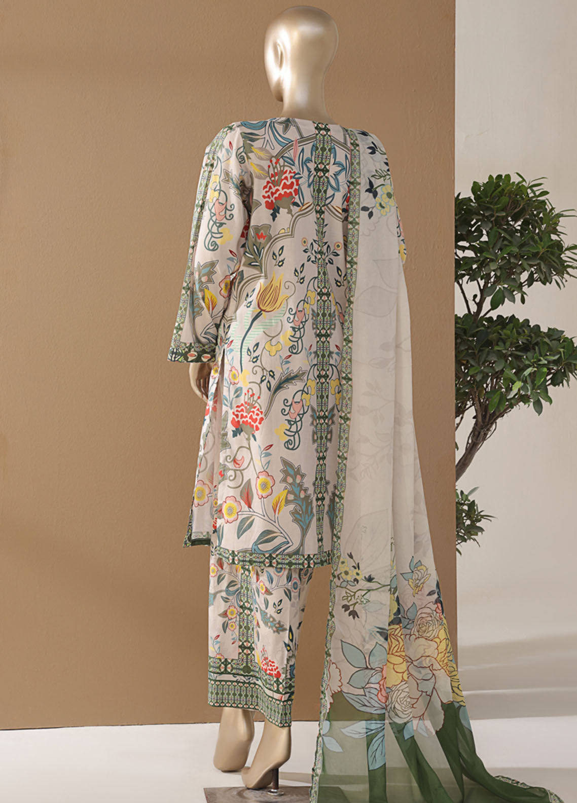 Intermix Art & Craft By HZ Textile Printed Cambric 3 Piece Stitched Suit HZ25IA&C ELP-533 MULTI VINTAGE Intermix Art & Craft By HZ Textile Printed Cambric 3 Piece Stitched Suit HZ25IA&C ELP-533 MULTI VINTAGE