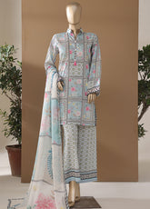 Intermix Art & Craft By HZ Textile Printed Cambric 3 Piece Stitched Suit HZ25IA&C ELP-535 FLORAL WINDOW