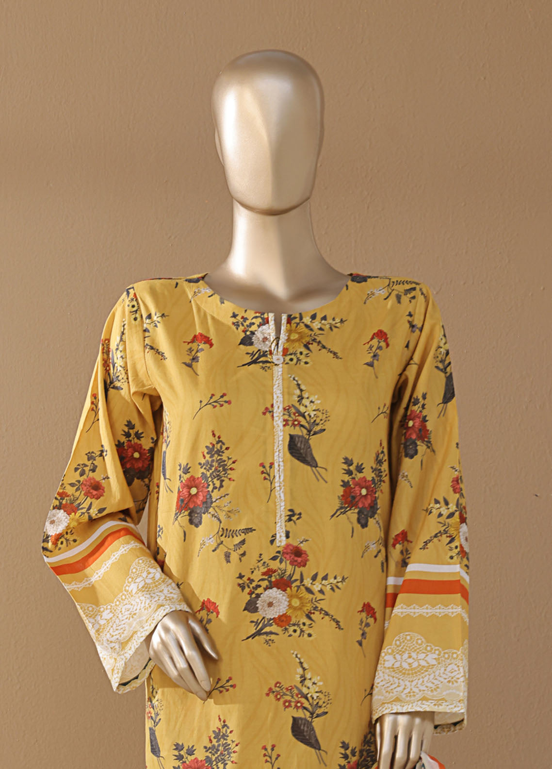 Intermix Art & Craft By HZ Textile Printed Cambric 3 Piece Stitched Suit HZ25IA&C ELP-536 MUSTARD GARDEN Intermix Art & Craft By HZ Textile Printed Cambric 3 Piece Stitched Suit HZ25IA&C ELP-536 MUSTARD GARDEN