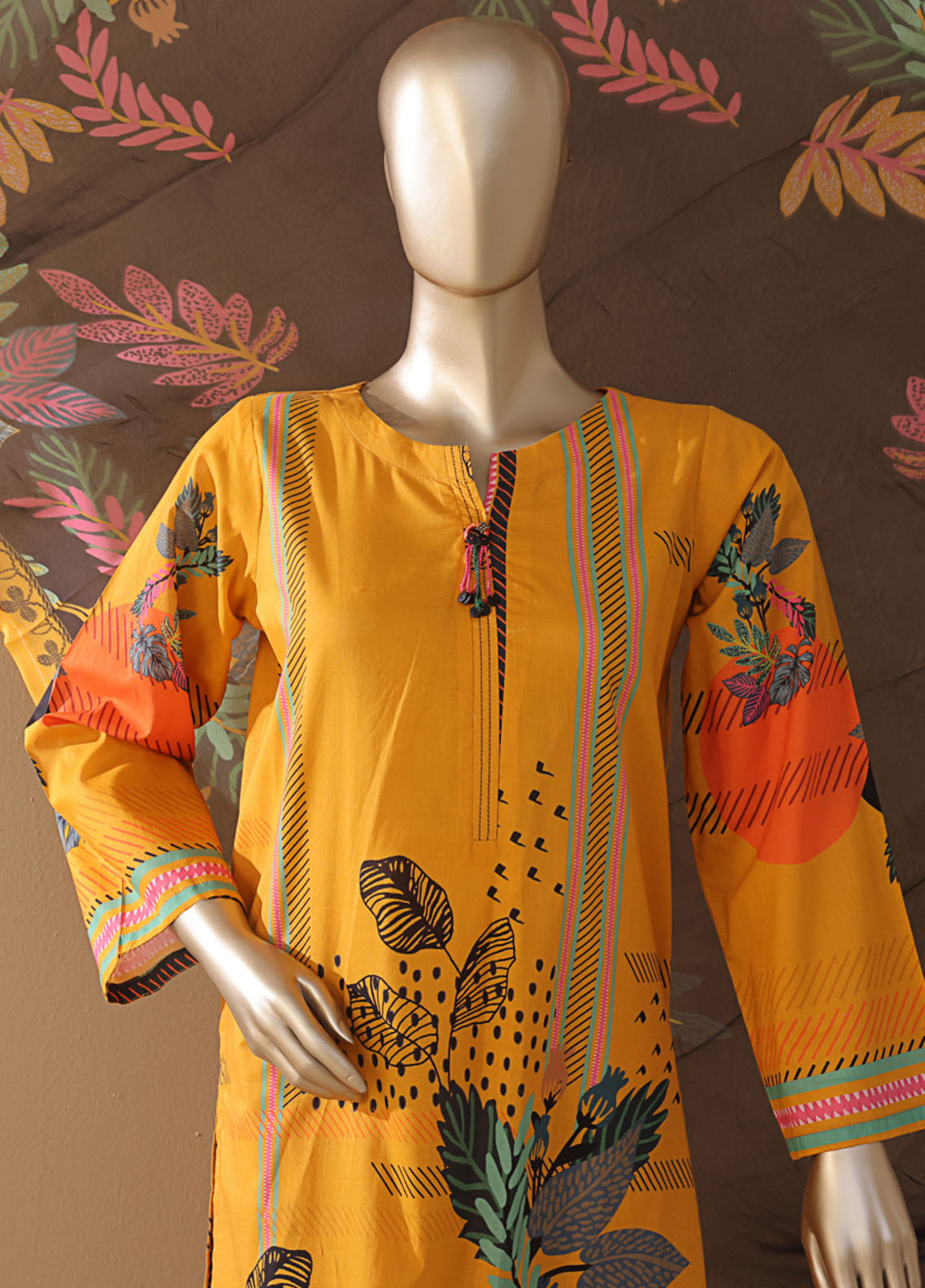 Intermix Art & Craft By HZ Textile Printed Cambric 3 Piece Stitched Suit HZ25IA&C ELP-538 TROPICANA MUSTARD Intermix Art & Craft By HZ Textile Printed Cambric 3 Piece Stitched Suit HZ25IA&C ELP-538 TROPICANA MUSTARD