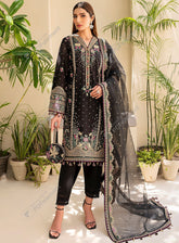 Iris By Jazmin Eid Spring Embroidered Lawn 3 Piece Unstitched Suit JZ24I D4
