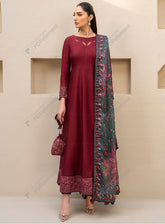 Iris By Jazmin Eid Spring Embroidered Lawn 3 Piece Unstitched Suit JZ24I D7