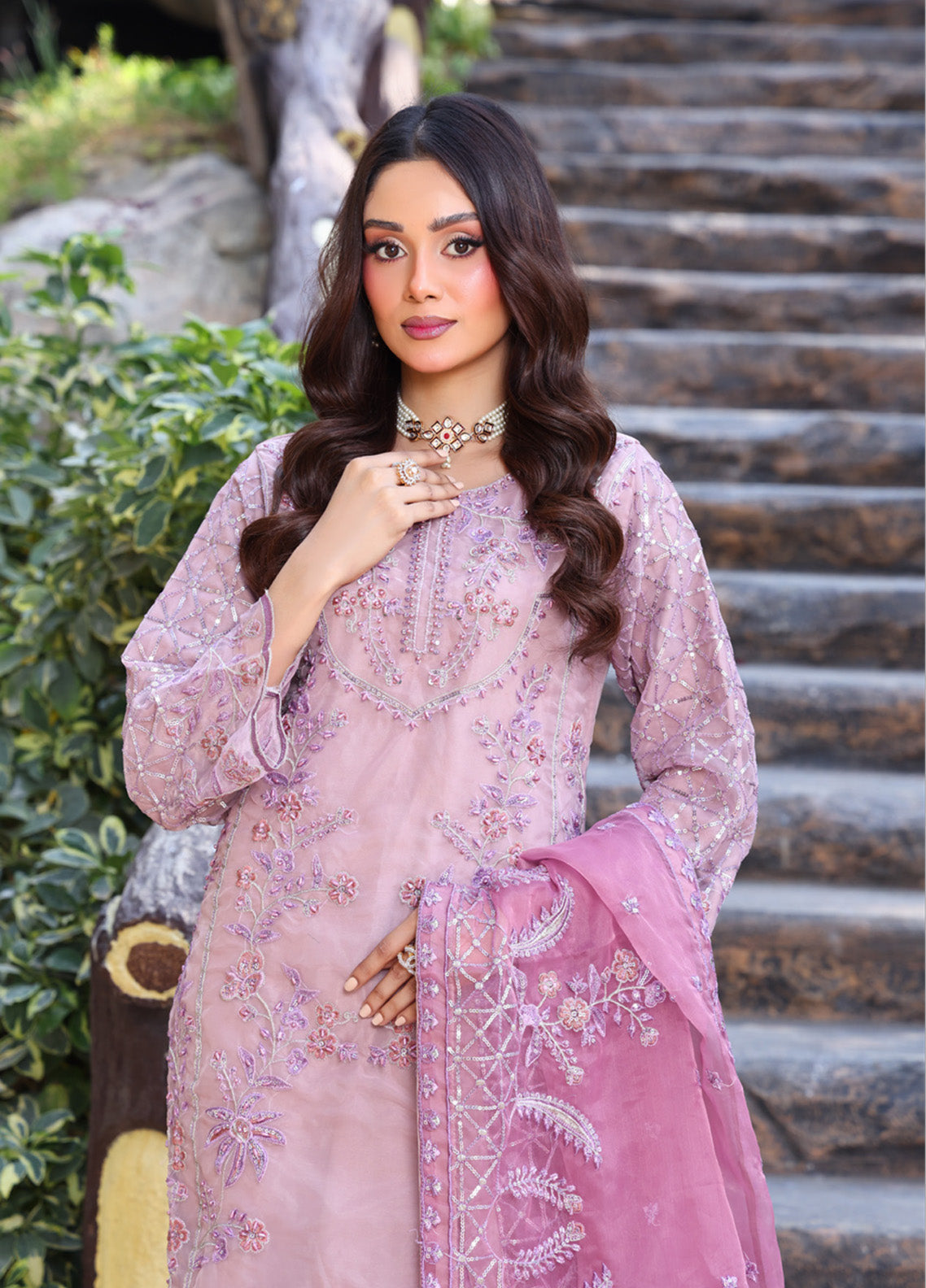 Iris By Schick Embroidered Organza 3 Piece Unstitched Suit SDH25ILEO AT-03 Iris By Schick Embroidered Organza 3 Piece Unstitched Suit SDH25ILEO AT-03