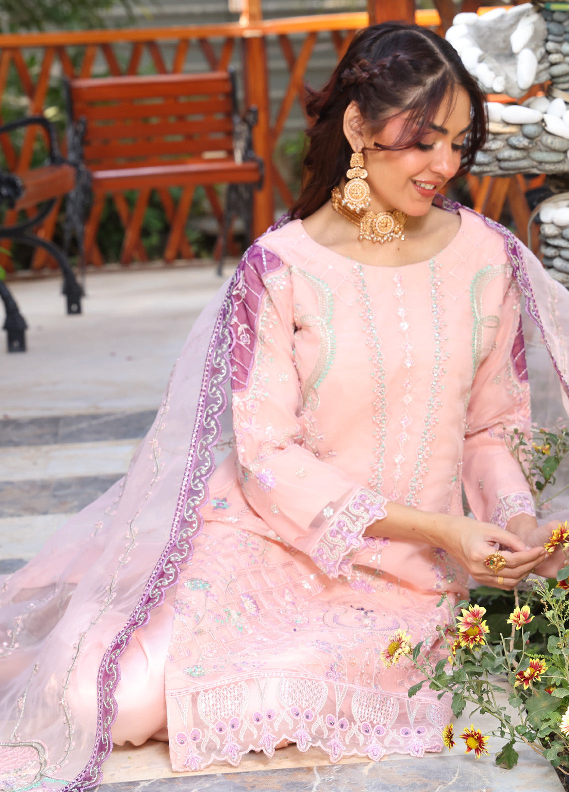 Iris By Schick Embroidered Organza 3 Piece Unstitched Suit SDH25ILEO AT-04 Iris By Schick Embroidered Organza 3 Piece Unstitched Suit SDH25ILEO AT-04