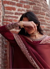 Ishqia By Casual Lite Premium Embroidered Silk Viscose 3 Piece Stitched Suit CL26IFD D-01