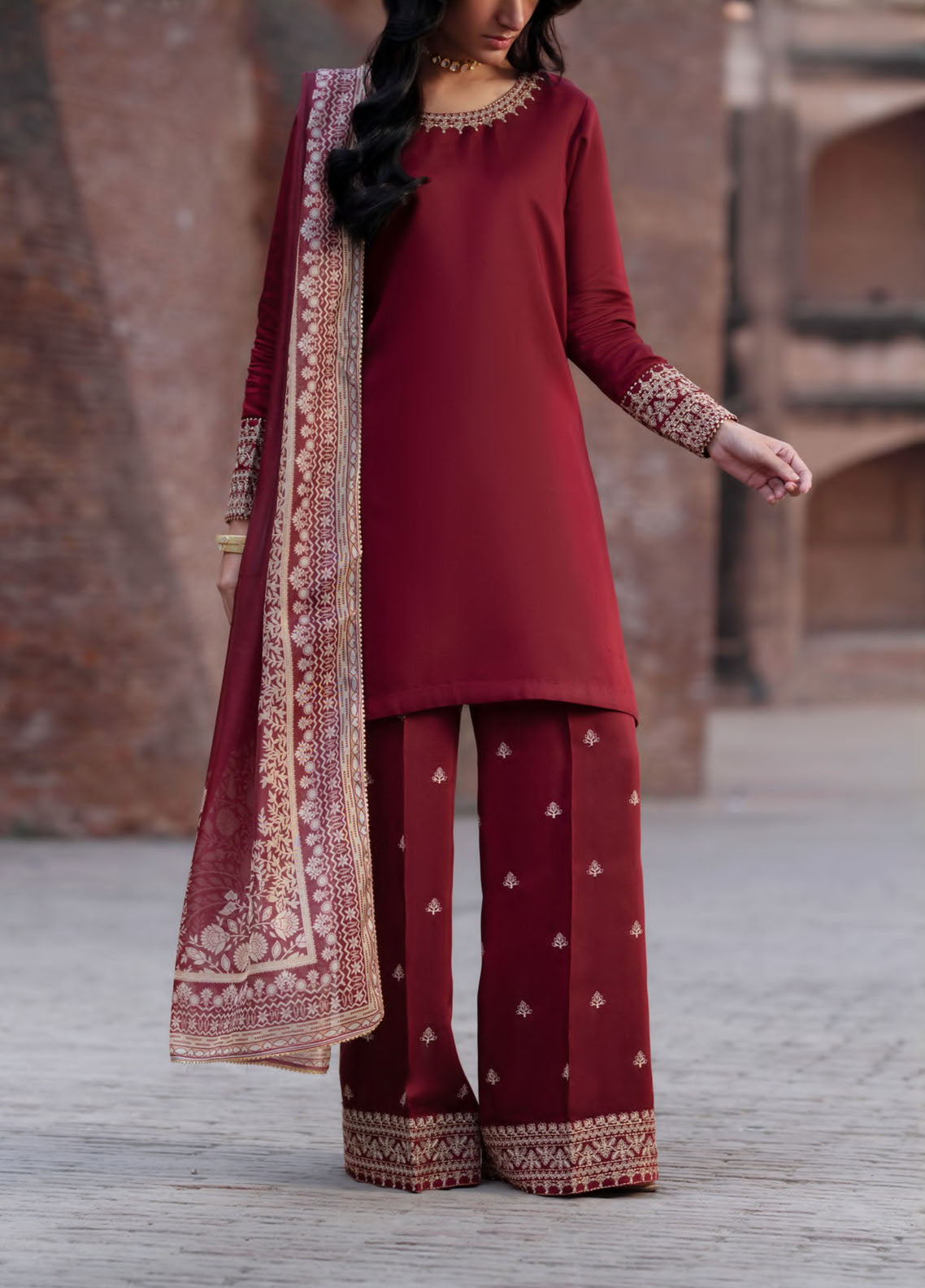 Ishqia By Casual Lite Premium Embroidered Silk Viscose 3 Piece Stitched Suit CL26IFD D-01 Ishqia By Casual Lite Premium Embroidered Silk Viscose 3 Piece Stitched Suit CL26IFD D-01