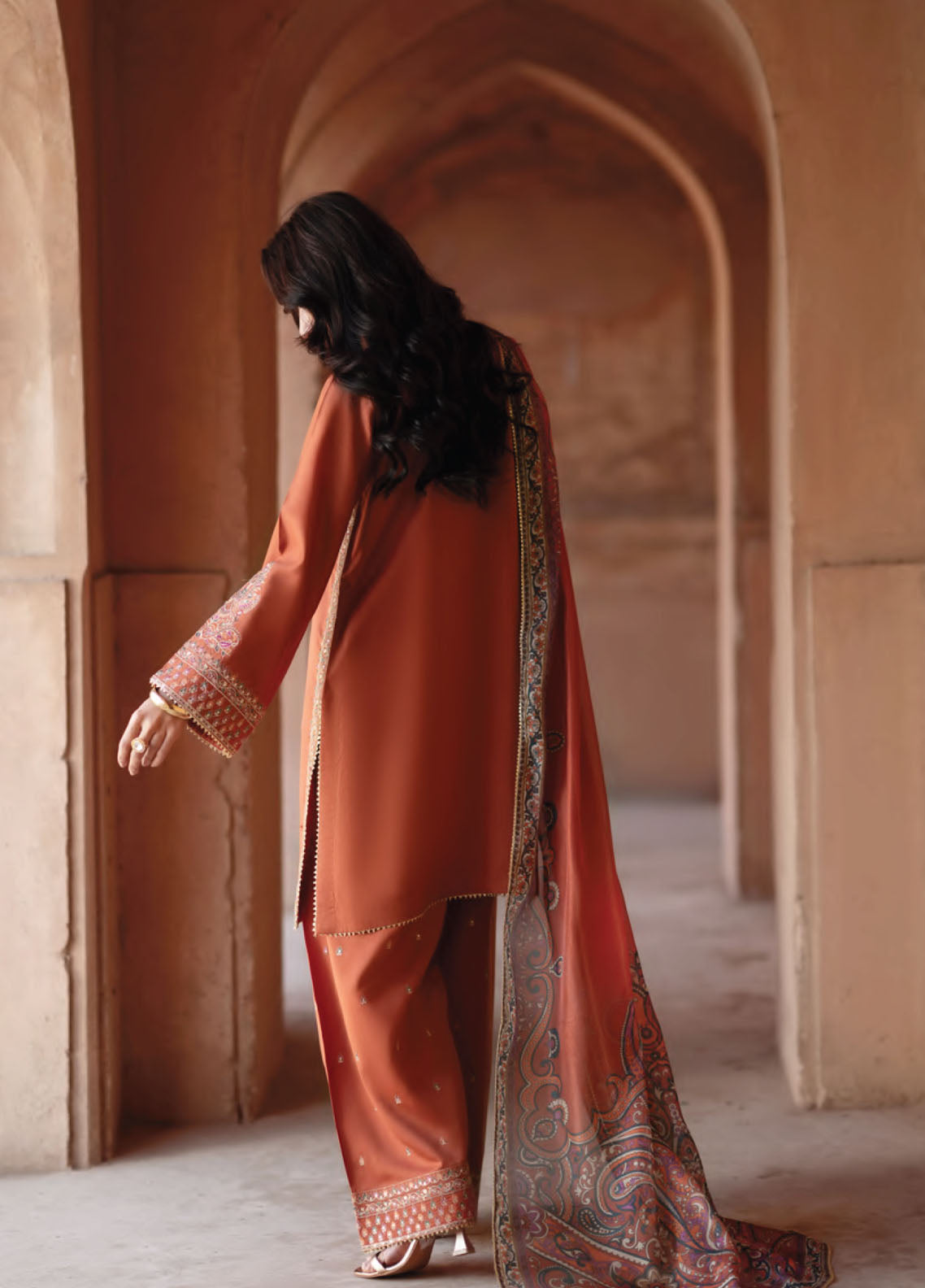 Ishqia By Casual Lite Premium Embroidered Silk Viscose 3 Piece Stitched Suit CL26IFD D-02 Ishqia By Casual Lite Premium Embroidered Silk Viscose 3 Piece Stitched Suit CL26IFD D-02