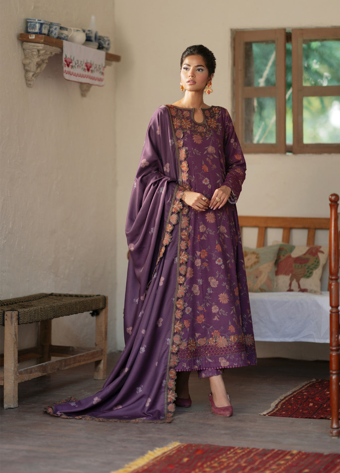 Iznik Embroidered Khaddar 3 Piece Unstitched Suit IZ24PW IPK-01 Iznik Embroidered Khaddar 3 Piece Unstitched Suit IZ24PW IPK-01