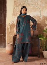 Iznik Embroidered Viscose Linen Suits Unstitched 3 Piece IZ25PF IPF-01