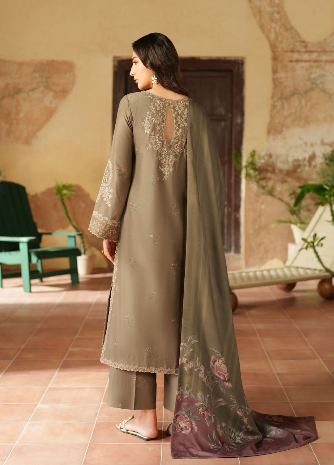 Iznik Embroidered Viscose Linen Suits Unstitched 3 Piece IZ25PF IPF-02 Iznik Embroidered Viscose Linen Suits Unstitched 3 Piece IZ25PF IPF-02