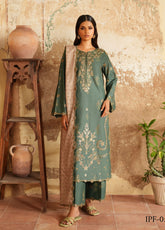 Iznik Embroidered Viscose Linen Suits Unstitched 3 Piece IZ25PF IPF-05