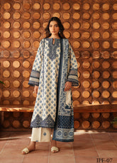 Iznik Embroidered Viscose Linen Suits Unstitched 3 Piece IZ25PF IPF-07