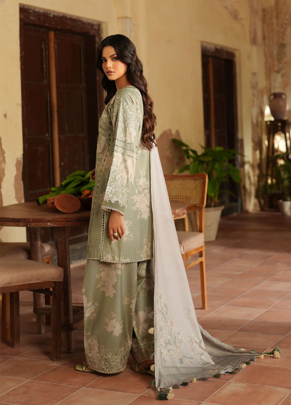 Iznik Embroidered Viscose Linen Suits Unstitched 3 Piece IZ25PF IPF-08 Iznik Embroidered Viscose Linen Suits Unstitched 3 Piece IZ25PF IPF-08
