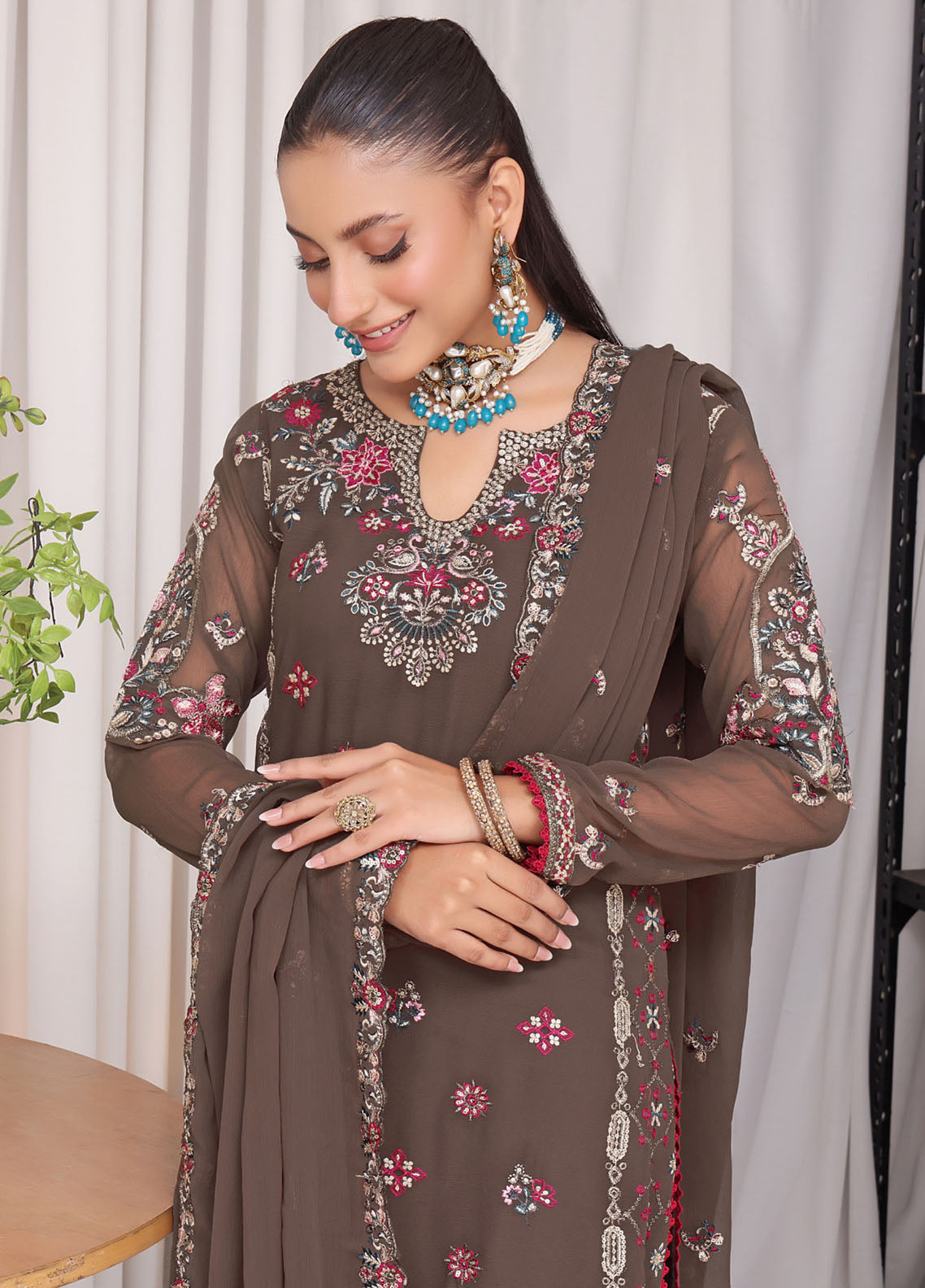 Jahanara By Soghat Creation Embroidered Chiffon 3 Piece Unstitched Suit SC25JF SJ-01 Jahanara By Soghat Creation Embroidered Chiffon 3 Piece Unstitched Suit SC25JF SJ-01