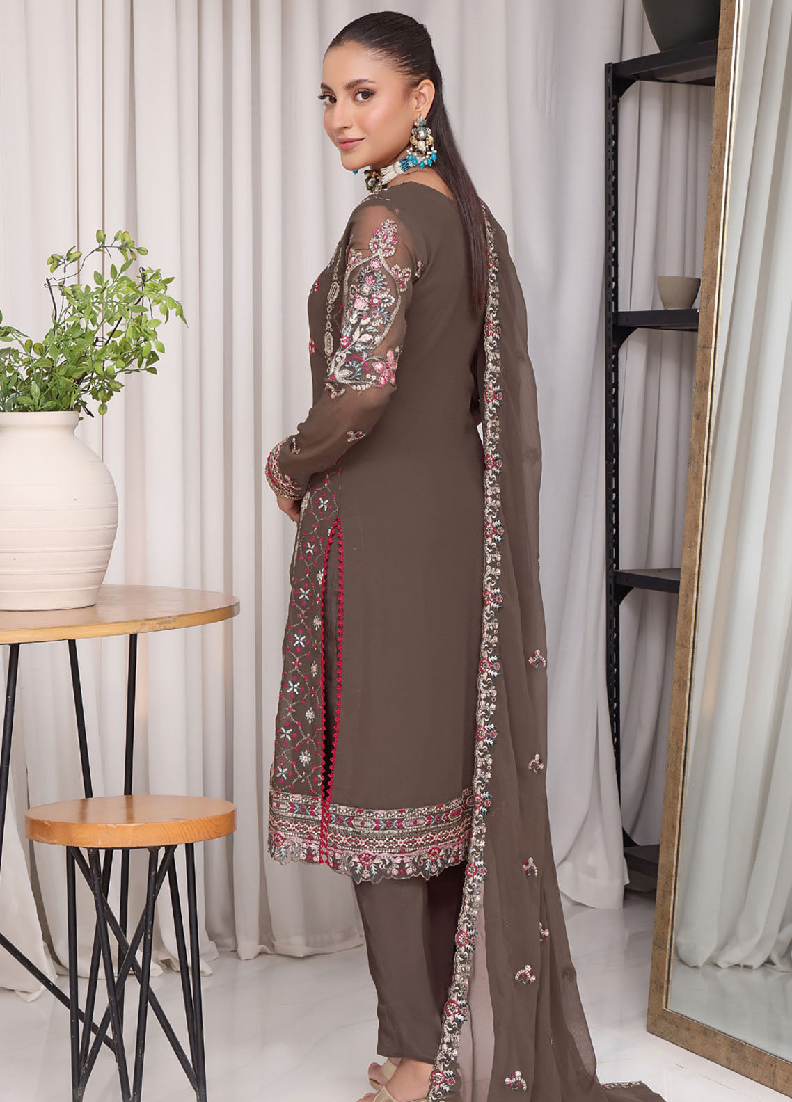 Jahanara By Soghat Creation Embroidered Chiffon 3 Piece Unstitched Suit SC25JF SJ-01 Jahanara By Soghat Creation Embroidered Chiffon 3 Piece Unstitched Suit SC25JF SJ-01