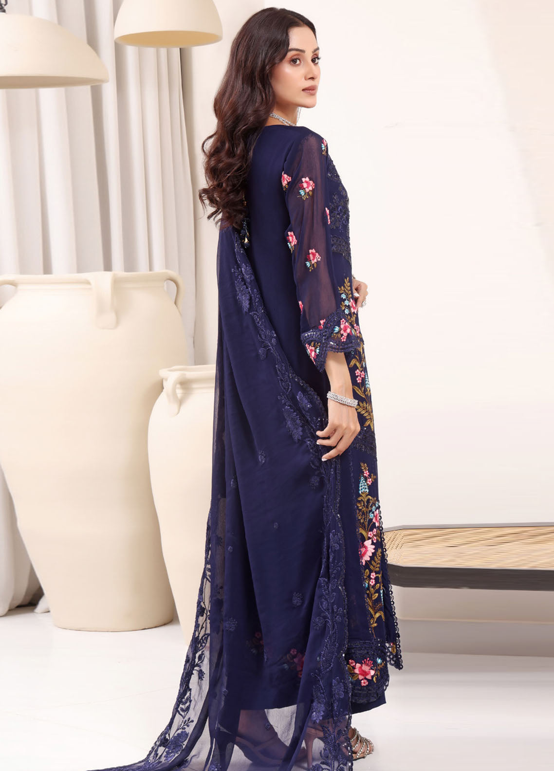 Jahanara By Soghat Creation Embroidered Chiffon 3 Piece Unstitched Suit SC25JF SJ-03 Jahanara By Soghat Creation Embroidered Chiffon 3 Piece Unstitched Suit SC25JF SJ-03