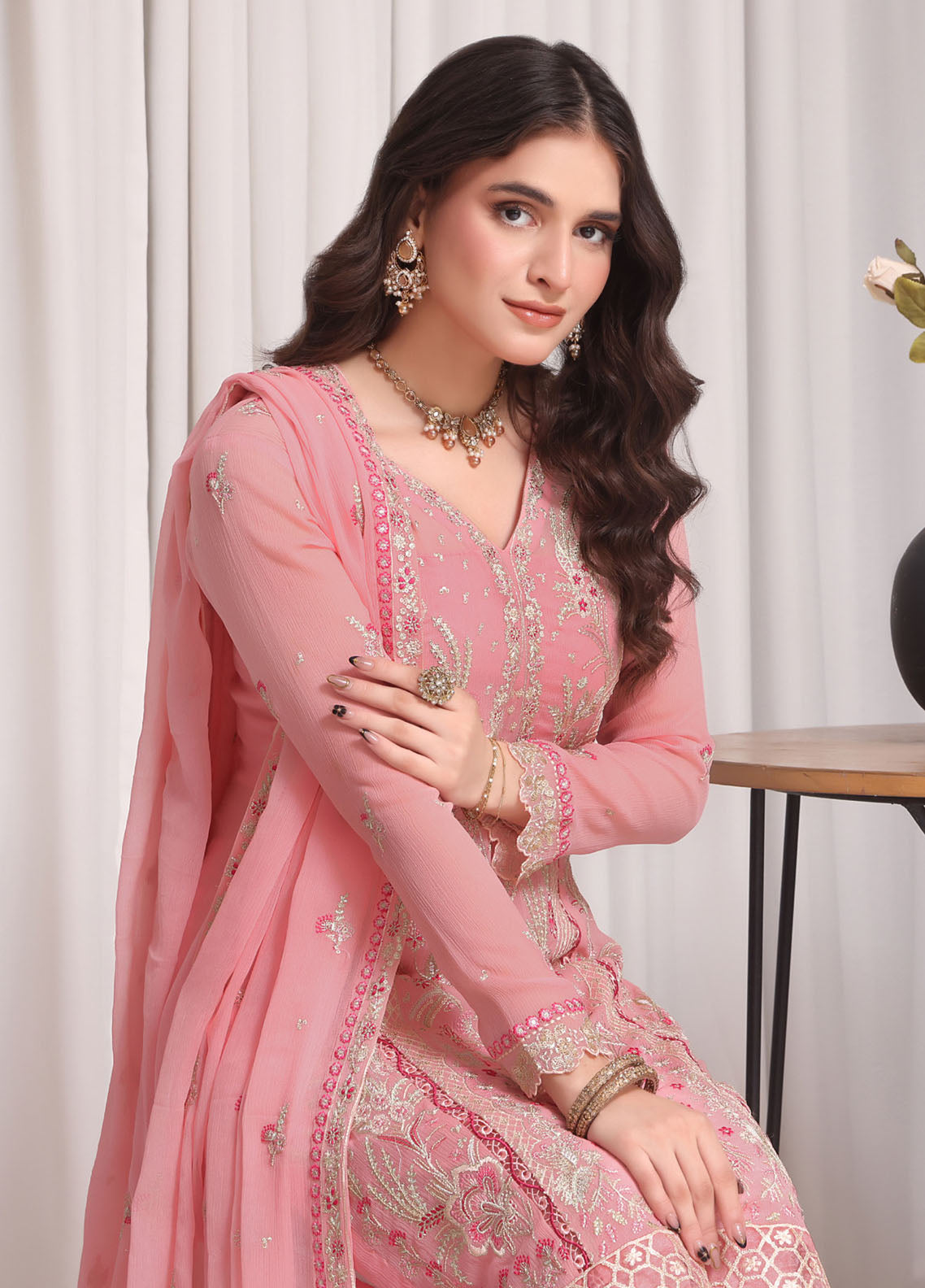 Jahanara By Soghat Creation Embroidered Chiffon 3 Piece Unstitched Suit SC25JF SJ-09 Jahanara By Soghat Creation Embroidered Chiffon 3 Piece Unstitched Suit SC25JF SJ-09