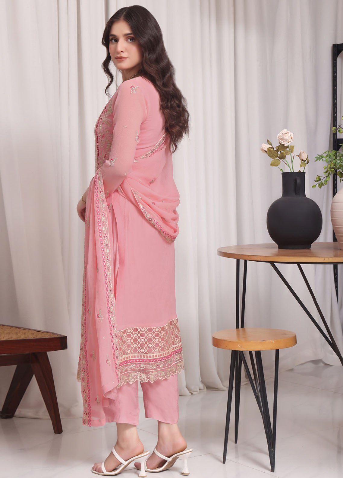 Jahanara By Soghat Creation Embroidered Chiffon 3 Piece Unstitched Suit SC25JF SJ-09 Jahanara By Soghat Creation Embroidered Chiffon 3 Piece Unstitched Suit SC25JF SJ-09