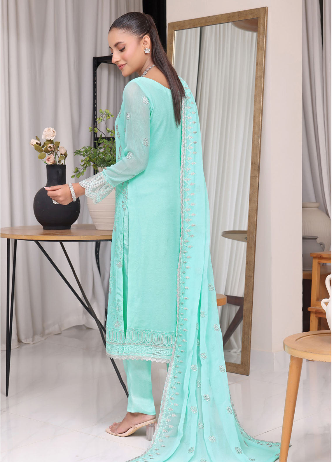 Jahanara By Soghat Creation Embroidered Chiffon 3 Piece Unstitched Suit SC25JF SJ-10 Jahanara By Soghat Creation Embroidered Chiffon 3 Piece Unstitched Suit SC25JF SJ-10