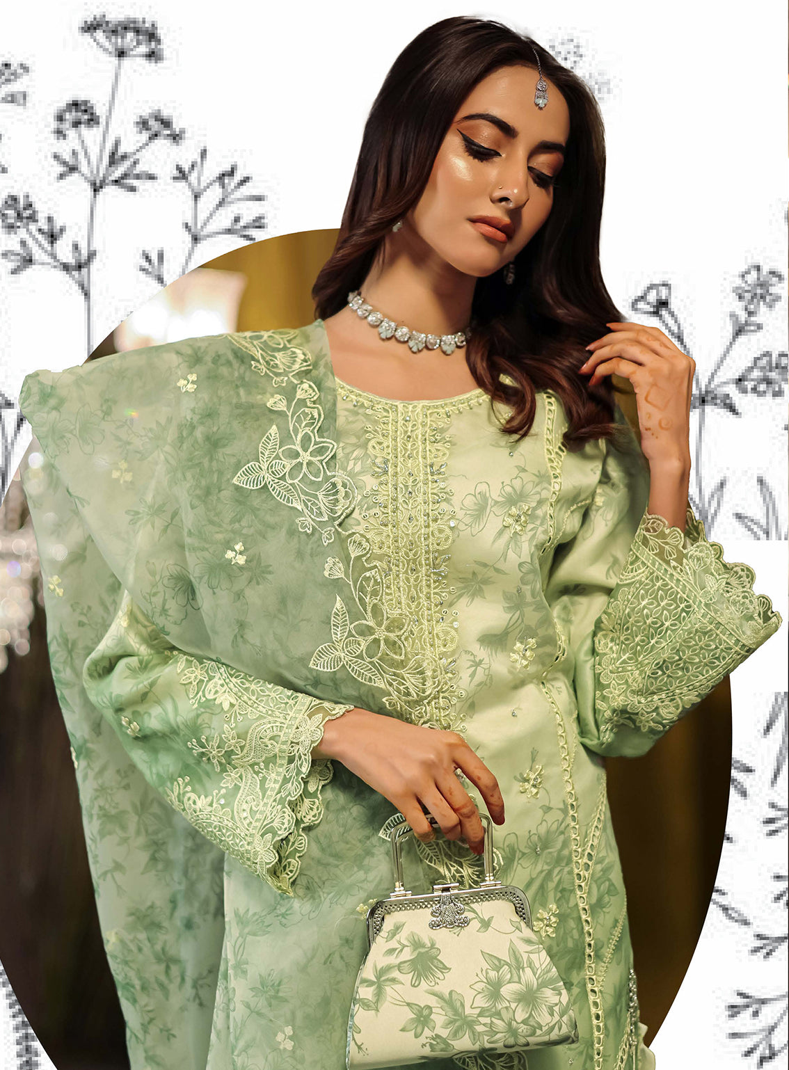 Jahira By Noori Fabrics Embroidered Organza 3 Piece Stitched Suit NF24FF D-03 Jahira By Noori Fabrics Embroidered Organza 3 Piece Stitched Suit NF24FF D-03